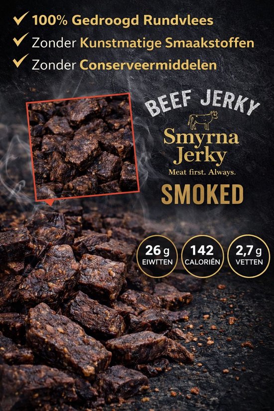 Beef Jerky Smoked BBQ – 100% Rundvlees – 3 x 50g